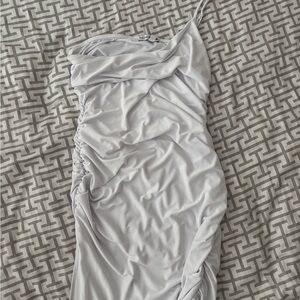 Fashion Nova One Shoulder White Dress